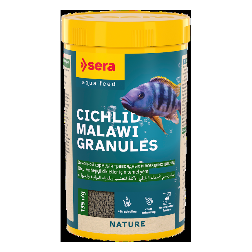 Barība zivīm - Sera Cichlid Malawi Granules 250 ml (135g)