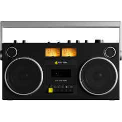 WeAreRewind Curtis Portable Cassette Player with Bluetooth Black