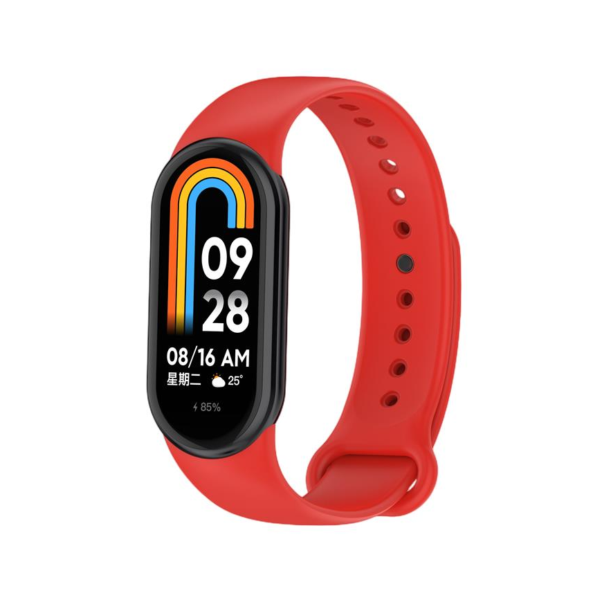 SILICONE STRAP MI BAND 8|M8 (6). RED – 2
