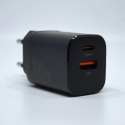 WALL CHARGER MX CARBON 30W PD+QC USB-A+C BLACK WALL CHARGER MX CARBON 30W PD+QC USB-A+C BLACK