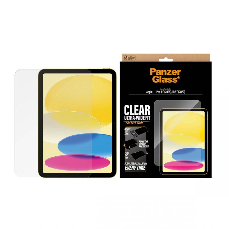 PanzerGlass ® Screen Protector iPad 11" (2025-2026) | 10.9" (2022) | Ultra-Wide Fit w. Fastfit tool – 2