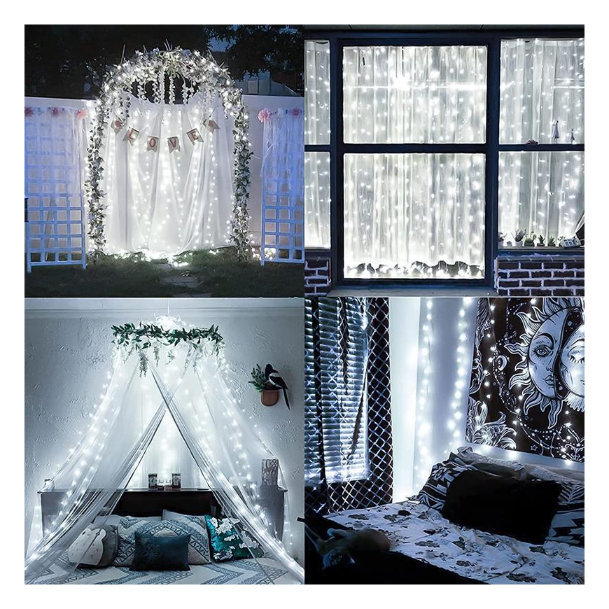 LED CURTAIN (100 LED LAMPS) 3Mx1M COLD WHITE – 4