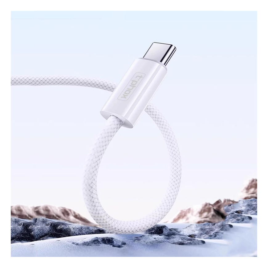 T-PHOX CC15 SERIES USB-C|USB-C CABLE 60W 3A WHITE – 3