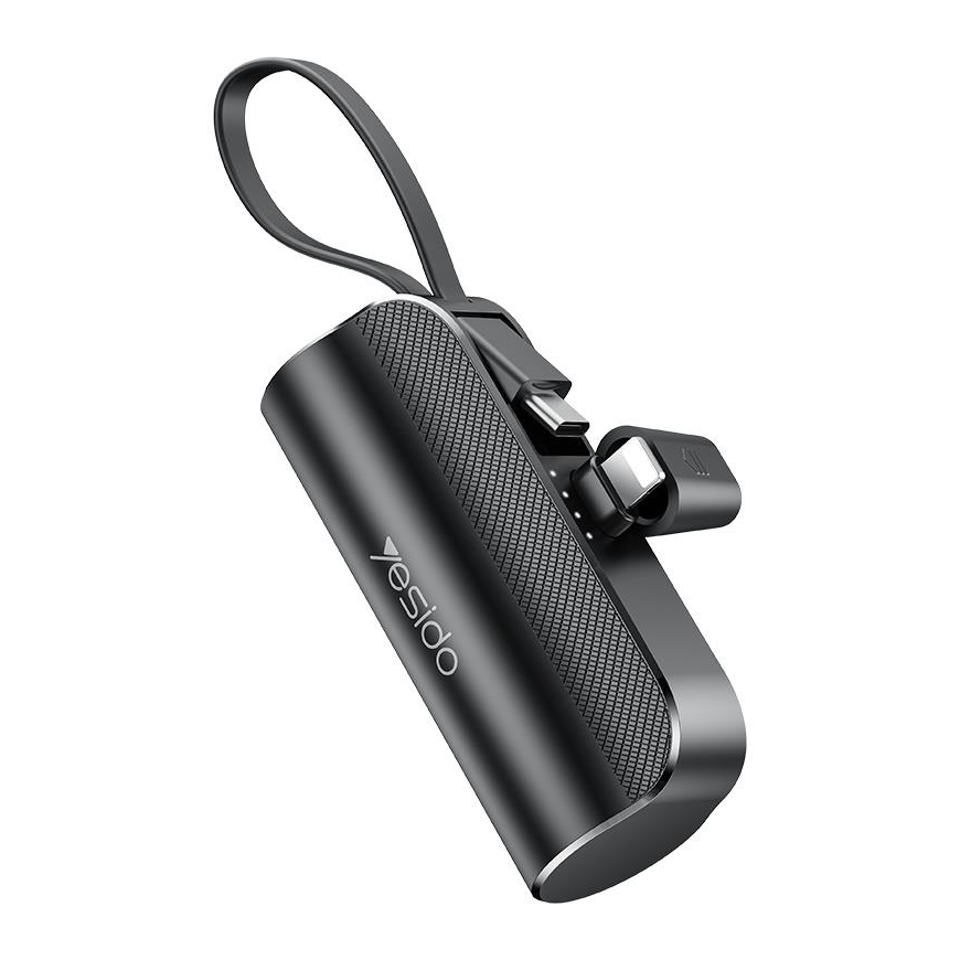 YESIDO POWERBANK YP68 5000 mAh 12W + USB-C CABLE, LIGHTNING CONN
