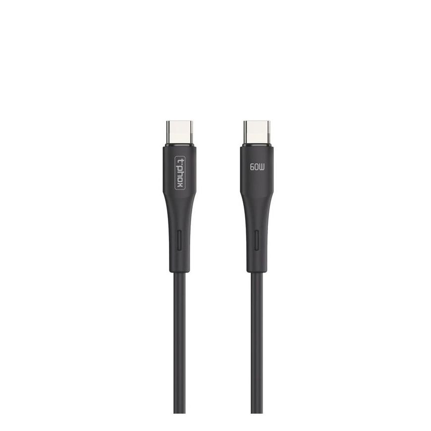 T-PHOX CABLE GENTLE USB-C|USB-C 60W BLACK