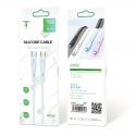 T-PHOX CABLE GENTLE USB-C|USB-C 60W BLACK T-PHOX CABLE GENTLE USB-C|USB-C 60W BLACK