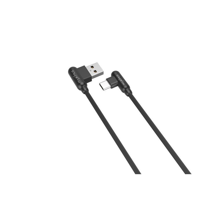 CABLE MX CORNER FAST CHARGE TYPE-C 2.4A|1M|BLACK ANGULAR – 2