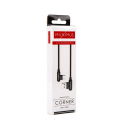 CABLE MX CORNER FAST CHARGE TYPE-C 2.4A|1M|BLACK ANGULAR CABLE MX CORNER FAST CHARGE TYPE-C 2.4A|1M|BLACK ANGULAR