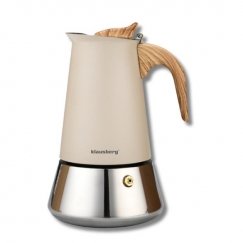 Espresso-kahvinkeitin, ruostumaton teräs, 6 kuppia, musta/hopea, Kl