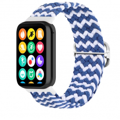 BRAIDED STRAP MI BAND 8 PRO|M8 PRO (10) BLUE AND WHITE