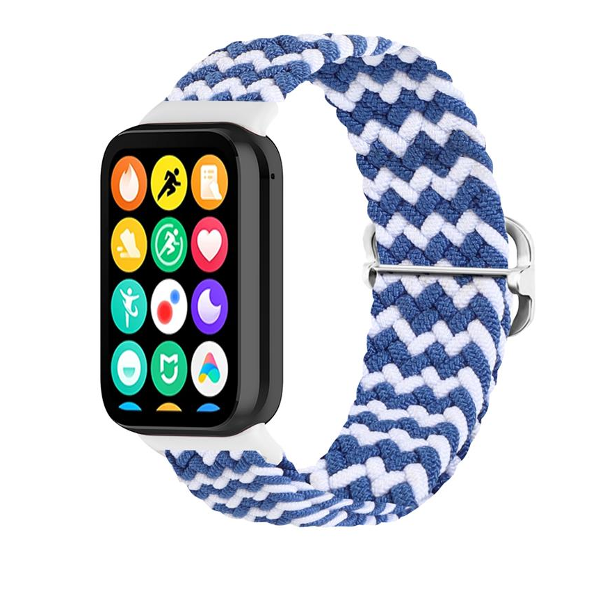 BRAIDED STRAP MI BAND 8 PRO|M8 PRO (10) BLUE AND WHITE
