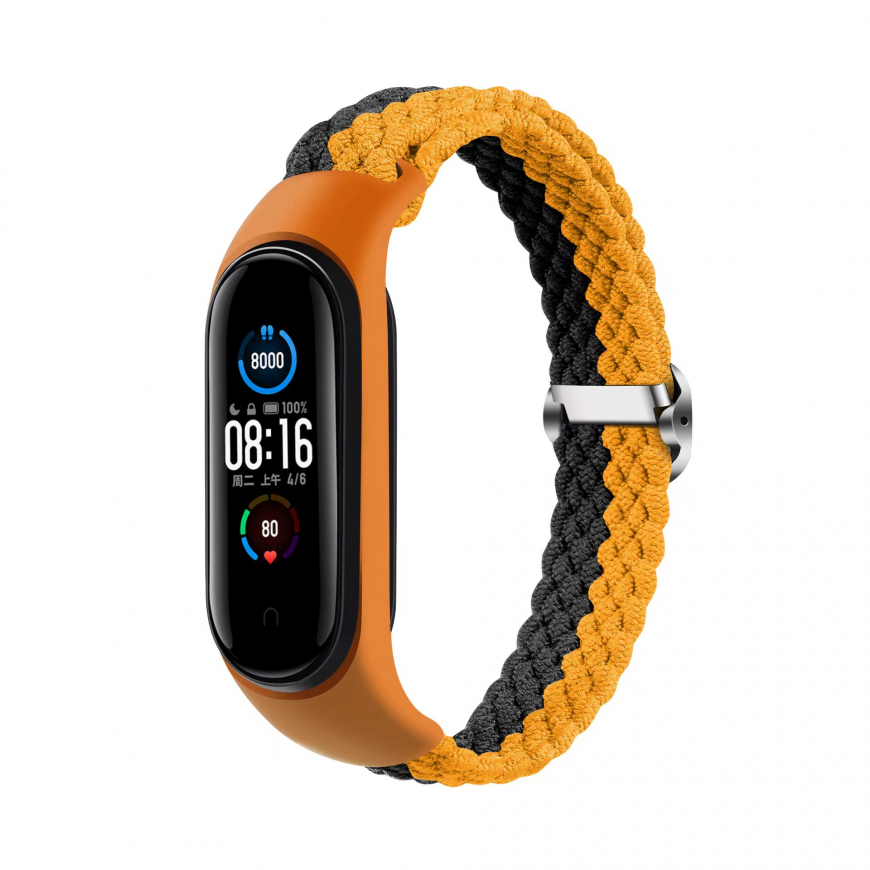 BRAIDED BAND SMART BAND M3|M4|M5|M6 ORANGE-GRAY