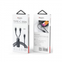 YESIDO CABLE CA87 100W TYPE-C|2IN1 1,4M 3,5A BLACK YESIDO CABLE CA87 100W TYPE-C|2IN1 1,4M 3,5A BLACK