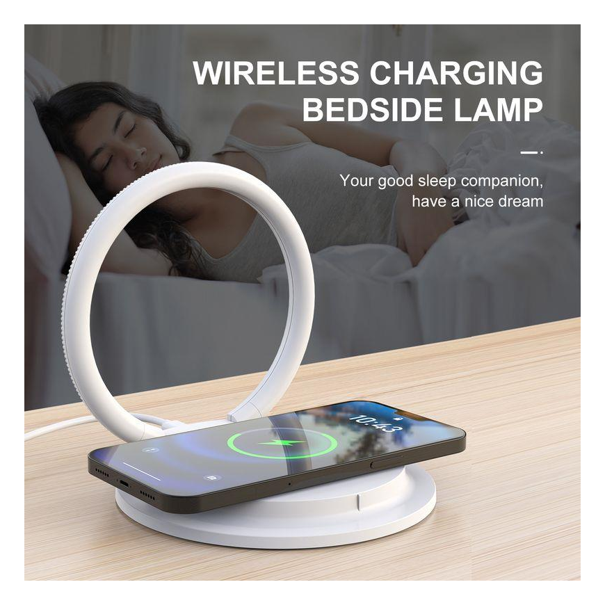 BEDSIDE LAMP T-PHOX WITH CHARGER SL-603 15 WHITE – 2