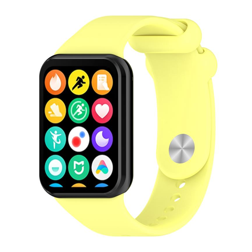 SILICONE STRAP MI BAND 8 PRO|M8 PRO (6). YELLOW – 3