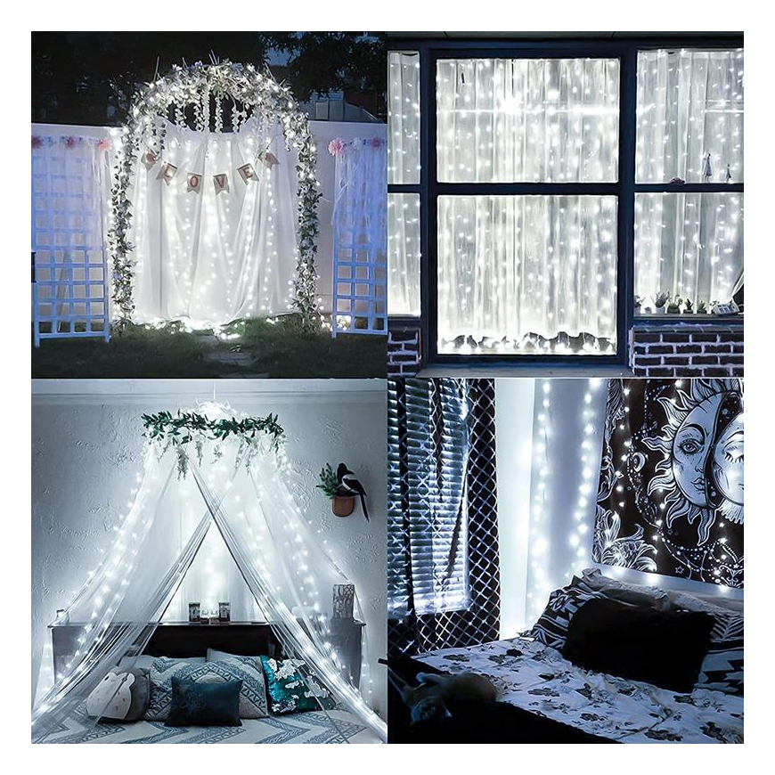 led curtain (300 led lamp) 3mx3m cold white – 4