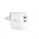 WALL CHARGER T-PHOX MEGA T-PP09 GAN PD 65W USB|USB-C WHITE WALL CHARGER T-PHOX MEGA T-PP09 GAN PD 65W USB|USB-C WHITE