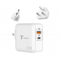 WALL CHARGER T-PHOX MEGA T-PP09 GAN PD 65W USB|USB-C WHITE WALL CHARGER T-PHOX MEGA T-PP09 GAN PD 65W USB|USB-C WHITE