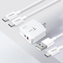 WALL CHARGER T-PHOX MEGA T-PP09 GAN PD 65W USB|USB-C WHITE WALL CHARGER T-PHOX MEGA T-PP09 GAN PD 65W USB|USB-C WHITE