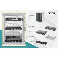 Digitus Network Set - 254 mm (10") - 9U, 312 x 300 mm (W xD)