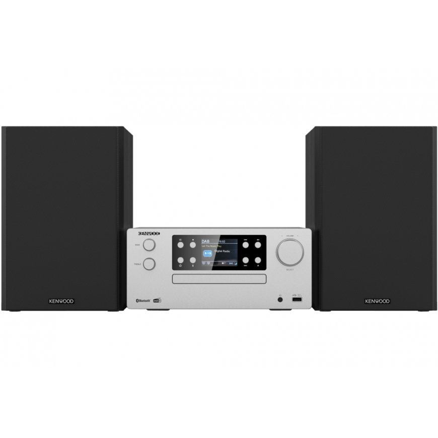 Kenwood Electronics M-925DAB-S helisüsteem koju Kodune audio mikrosüsteem 50 W Must, Hõbe