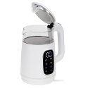 Adler AD 1305WS electric kettle 1.7 L 2200 W Transparent, White, Silver