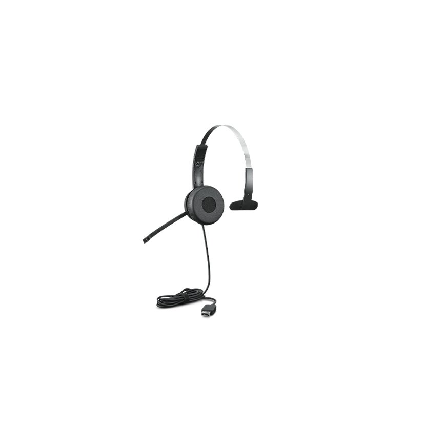 Lenovo 100 Mono Гарнитура Проводная Оголовье Офис/колл-центр USB тип-A Черный