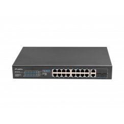 Lanberg RSFE-16P-2C-150 võrgulüliti Mittejuhitav Gigabit Ethernet (10/100/1000) Power over Ethernet tugi 1U Must