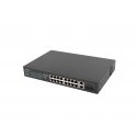 Lanberg RSFE-16P-2C-150 сетевой коммутатор Неуправляемый Gigabit Ethernet (10/100/1000) Питание по E