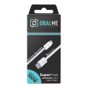 OBAL:ME Super Fast USB-C|USB-C Braided Cabel 100W 2m White OBAL:ME Super Fast USB-C|USB-C Braided Cabel 100W 2m White