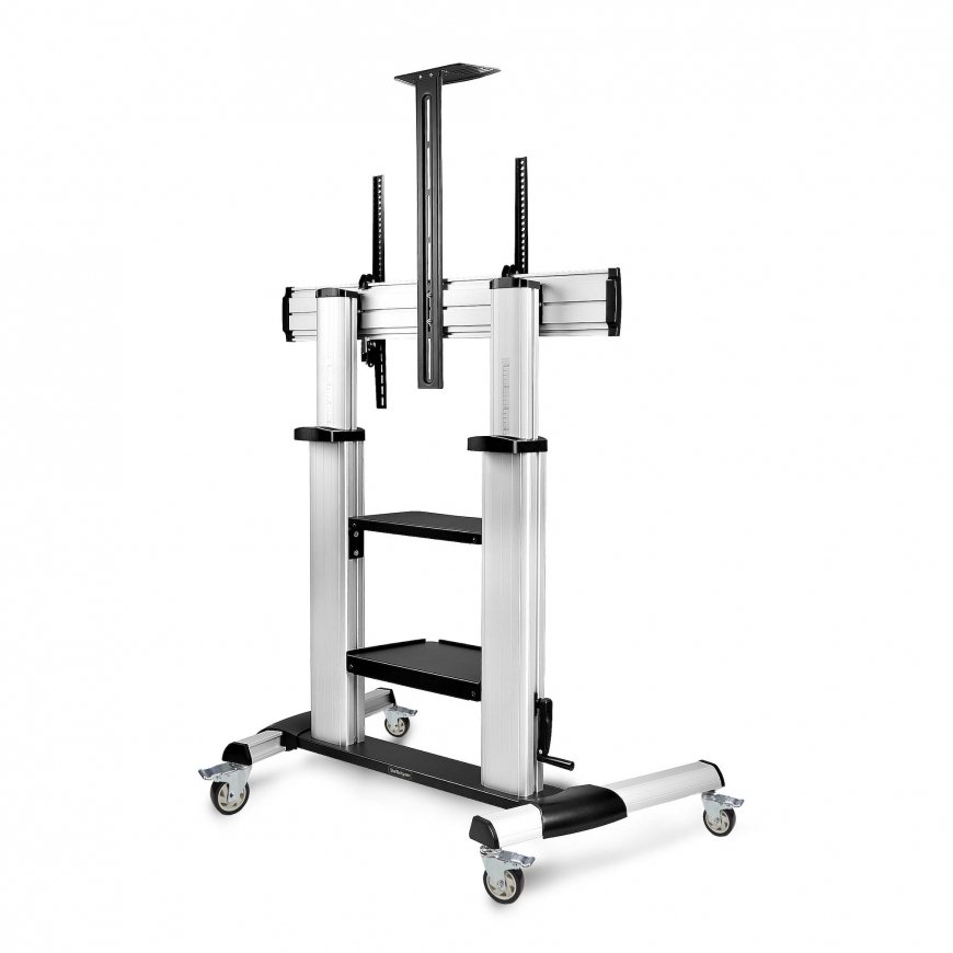 StarTech.com 1110C-MOBILE-TV-CART TV-kiinnike 2,54 m (100") musta, Hopea – 2