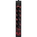 Blackstorm Farad extension cable with RGB lights, 5 sockets + 2 x USB-A, 2 m