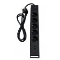 Blackstorm Farad pratęsimo laidas su RGB šviesomis, 5 lizdai + 2 x USB-A, 2 m Blackstorm Farad pratęsimo laidas su RGB šviesomis, 5 lizdai + 2 x USB-A, 2 m