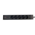 Blackstorm Farad pagarin armpjums ar RGB apgaismojumu, 5 ligzdas + 2 x USB-A, 2 m Blackstorm Farad pagarin armpjums ar RGB apgaismojumu, 5 ligzdas + 2 x USB-A, 2 m