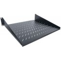 Intellinet 19" Cantilever Shelf, 2U, 2-Point Front Mount, 400mm Depth, Vented, Max 25kg, Black, Thre