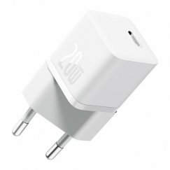 Baseus Gan5 Fast Charger(Mini) 1C 20W Smartphone, Universal White AC Fast charging Indoor