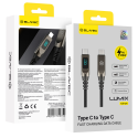 Blavec Kabel Lumix pleciony - Typ C na Typ C - PD 100W 5A LED di Blavec Kabel Lumix pleciony - Typ C na Typ C - PD 100W 5A LED di