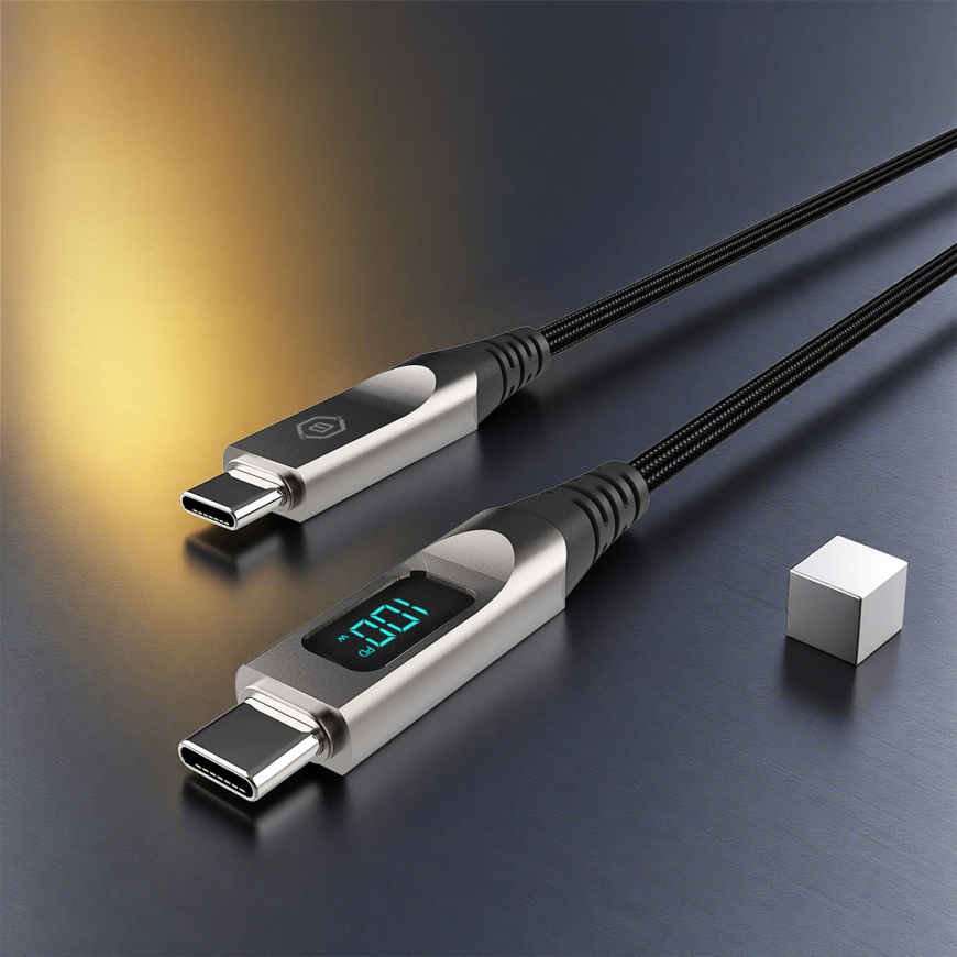 Blavec Kabel Lumix pleciony - Typ C na Typ C - PD 100W 5A LED di – 4