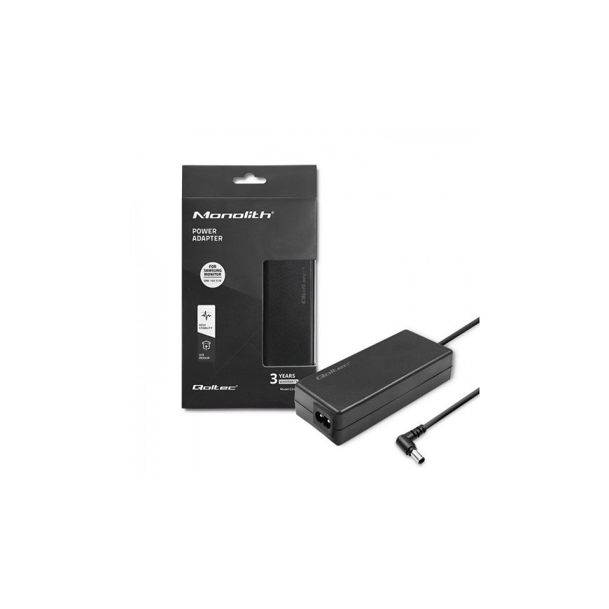 Qoltec 52400 toiteadapter ja vaheldi Hoonesisene 30 W Must