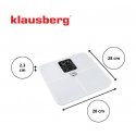 KLAUSBERG valkoinen kylpyhuonevaaka, 4 × AAA, KB 7941