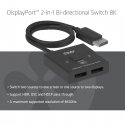CLUB3D DisplayPort™ 2-in-1 kaksisuuntainen kytkin 8K CLUB3D DisplayPort™ 2-in-1 kaksisuuntainen kytkin 8K