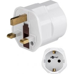 Goobay 45353 maitinimo kištukų adapteris F tipas G tipas (UK) Balta