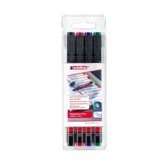 Edding 140 S permanent marker Fine tip Black, Blue, Green, Red 4 pc(s)