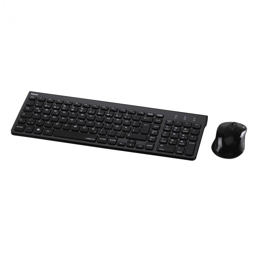 Hama Trento tastatūra Pele iekļauta Birojs RF Bezvadu QWERTZ Vācu Melns
