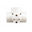 Fuj:tech 3-part vertical power strip, white Fuj:tech 3-part vertical power strip, white