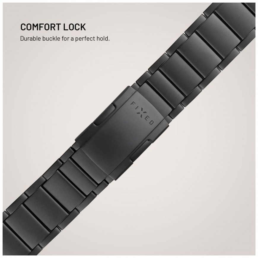 FIXED Titanium Strap Rihm Must Titaanium, Roostevaba teras – 5