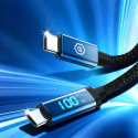 Blavec Kabel Velox pleciony - Typ C na Typ C - PD 100W 5A LED di