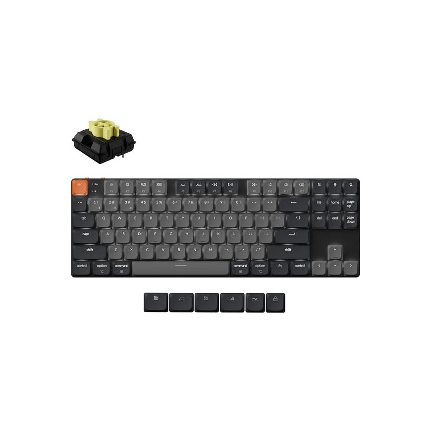 Keychron K1X-A4 klaviatūra Universalus USB + Bluetooth QWERTY Anglų Pilka