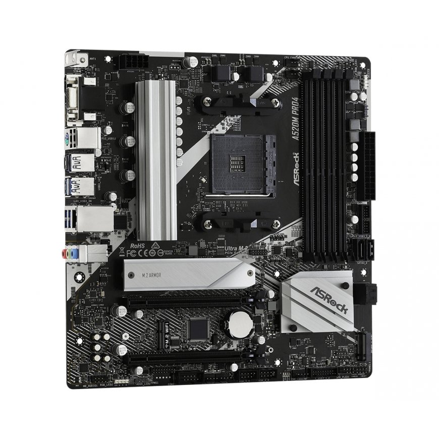 Asrock A520M Pro4 Разъем AM4 Микро ATX – 4