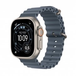 Apple Watch Ultra 3 GPS + Cellular 49mm Natural Titanium Case with Anchor Blue Ocean Band
